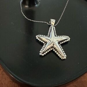 Sterling Silver (925) Starfish Pendant Necklace 
NWOT